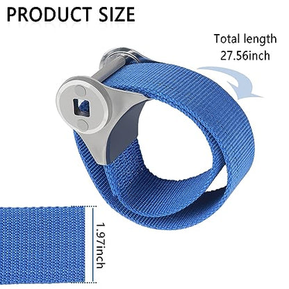 Oil Filter Wrench with Strap Wrench,Adjustable Oil Filter Removal Tool for 60mm-180mm Oil Filter,Repair Car Oil Filter Car Accessories