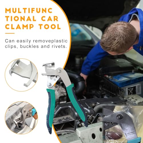Car Clip Pliers/Disassembly Tools,Efficient Multi-Functional Automotive Snap Ring Pliers,Electrical Disconnect Pliers for Cars,Connector Separator Tool and Fuel line disconnect tool (4PCS) - color: Black
