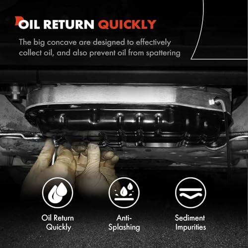A-Premium Lower Engine Oil Pan Sump with Drain Plug Compatible with Volkswagen Jetta, Passat, Passat CC, Golf, Tiguan, Beetle, CC, Eos & Audi A3, A3 Quattro, Q3, Q3 Quattro, TT, TT Quattro, 1.8L 2.0L - style: Oil Pan Only