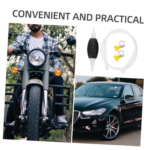 1Set Siphon Pump Kit Manual Transfer Hose for Automotive Household Fluid Transfer Needs Easy to Use Oil Sucker Pump