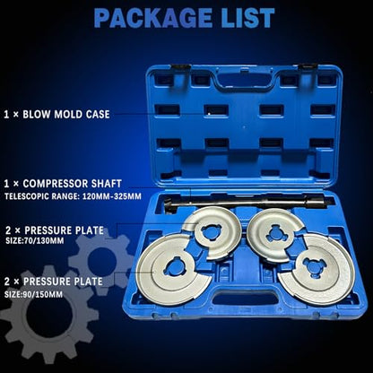 Suspension Coil Spring Compressor Repair Tools Set, 5PCS Internal Coil Strut Spring Compressor Front Rear Axle Repair Tool Kit Compatible for Mercedes Benz