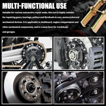 4 Inch 2 Jaw Gear Puller, Two Claw Puller Bearing Removal Tool, Adjustable Carbon Steel Gear Bearing Flywheel Removal, Heavy Duty Automotive Two Grabs Puller for Auto Mechanic Maintenance
