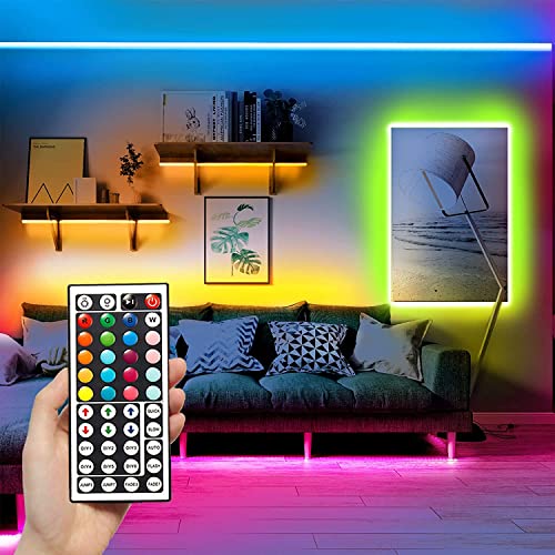 44 Key RGB LED Strip Lights IR Remote Controller with Wireless Rectifier Control Box and DC 12V 3A Power Supply Plug Adapter for 2835 3528 5050 LED Strip Lights Flexible Tape Lighting