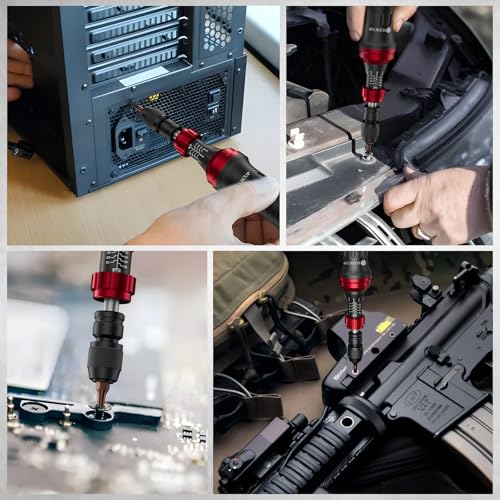 SUERCUP 1/4" 10-70In.lb Torque Screwdriver 36 PCS Set | T-bar, Hex, Torx, and Phillips S2 Bits, Torque Wrench Screwdriver, For Scope and Car, Bike Mounting, Home DIY - size: 10-70In.lb