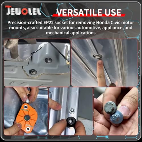 EP Socket EP22, 6 Point 1/2” Dr Female External E-Torx Plus Socket | EP Socket, Female External, E-Torx Plus Socket, External, Cr-V Steel, High Deformation Prevention - size: EP22