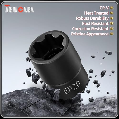 EP Socket EP20, 6 Point 1/2” Dr Female External E-Torx Plus Socket | EP Socket, Female External, E-Torx Plus Socket, External, Cr-V Steel, High Deformation Prevention - size: EP20