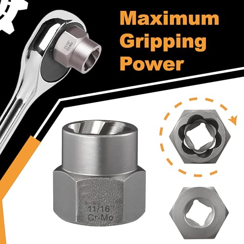 Bolt Extractor Kit, 15 Piece Easy Out Lug Nut Remover Set | Includes 3/8" Adapter • Heavy-Duty CR-MO Steel • Removes Rounded, Rusted, Frozen & Damaged Bolts, Nuts & Screws - color: 15 Pc Bolt Extractor