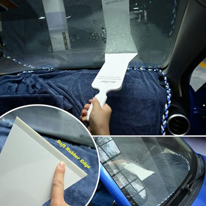 NEWISHTOOL Window Tint Tools Vinyl Wrap Tool Kit for Car Tinting Windshield Back Window Bulldozer Squeegee Scrubber Paddle Rubber for Wrapping PPF Film Installation Automotive Window Film Tinting Kit