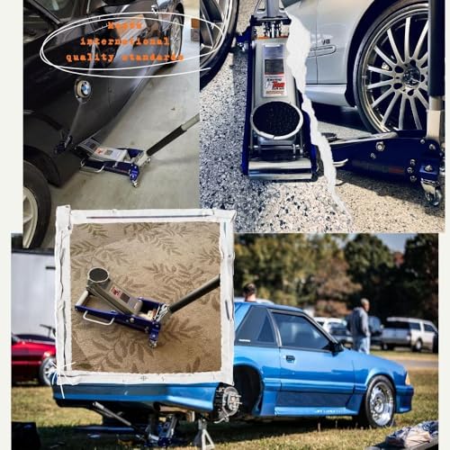1.5 Ton Low Profile Aluminum Racing Floor Jack – 3000 lb Rapid Pump Car Lift for Quick Vehicle Maintenance – Lightweight Design, Blue