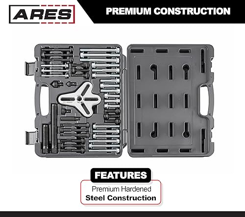 ARES 71000-43-Piece Harmonic Balancer Puller Set - Use with Harmonic Balancers, Steering Wheels, Crankshaft Pulleys and Gears - Works with Most Cars, Pickups, and SUVs - size: 43-Piece Harmonic Balancer Pull