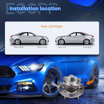 ECCPP 2-Piece 512325 Wheel Hub Bearing for Hyundai Accent 2007-2011 | for Kia Rio 2006-2011 4 lugs Pre-Greased Sealed - size: 512325*2