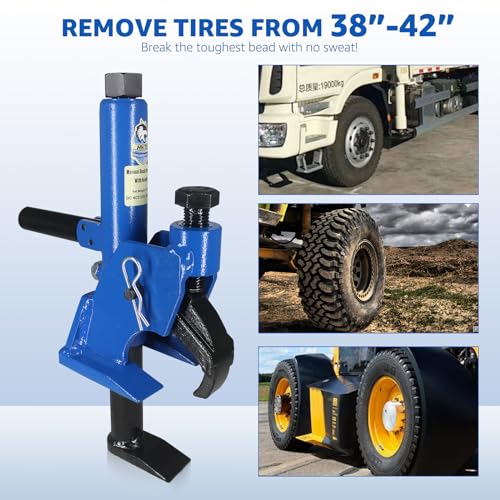 HKTE Manual Tire Bead Breaker for Aluminum Wheels, ATV Tires, Tractors, Trucks, Cars, and Heavy-Duty Tire Repair – Handle Design with U.S. Patented - color: Manual Tire Bead Breaker with handle