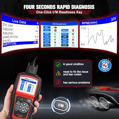 Autel AutoLink AL519 Car OBD2 Scanner, Classic Enhanced Mode 6 Engine Fault Code Reader OBDII CAN Diagnostic Scan Tool, One-Click Smog Check, DTC Lookup, Upgraded of AL319, Lifetime Free Update - style: AL519