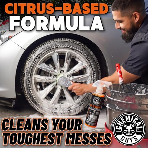 Chemical Guys, Signature Series Orange Degreaser Spray, Heavy Duty, 16 oz | Heavy-duty citrus degreaser breaks down grease and oil on engines, tires, tools and undercarriages, dilutable - size: 16 Fl Oz (Pack of 1)