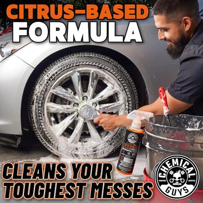 Chemical Guys, Signature Series Orange Degreaser Spray, Heavy Duty, 16 oz | Heavy-duty citrus degreaser breaks down grease and oil on engines, tires, tools and undercarriages, dilutable - size: 16 Fl Oz (Pack of 1)