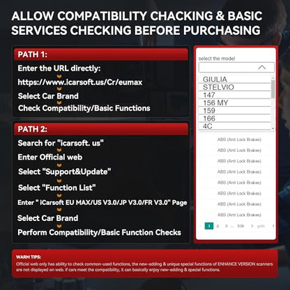 Bidirectional OBD2 Diagnostic Tool for BMW/Mini/Mercedes-Benz/Audi/Porsche/Volkswagen etc,2025 iCarsoft EU MAX Code Reader Scanner, All System, 44 Services - style: For European Cars