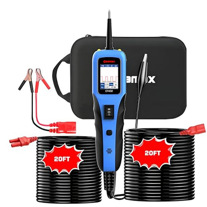 Automotive Power Circuit Probe Tester 12-24V Trailer Light Tester 40FT Cord Resistance&Duty Cycle Digital Multimeter Short&Open Finder Reverse Protection Auto Diode Electrical Diagnostic Kit - size: 12V-24V