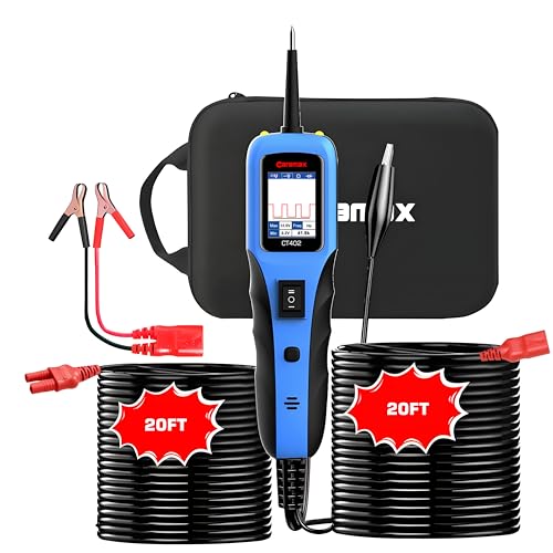 Automotive Power Circuit Probe Tester 12-24V Trailer Light Tester 40FT Cord Resistance&Duty Cycle Digital Multimeter Short&Open Finder Reverse Protection Auto Diode Electrical Diagnostic Kit - size: 12V-24V