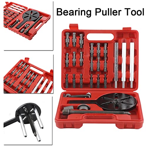 Bearing Puller Set 21 in1 Inner Hole Puller Removal Tool Bearing Disassembly Puller Three-jaw Puller Set with Six Different Sizes of Wheel Gear Puller Tool
