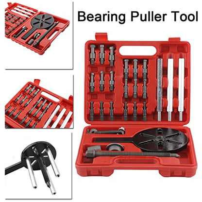 Bearing Puller Set 21 in1 Inner Hole Puller Removal Tool Bearing Disassembly Puller Three-jaw Puller Set with Six Different Sizes of Wheel Gear Puller Tool