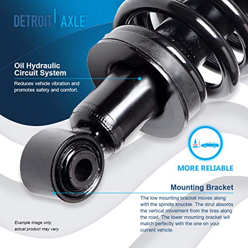 Detroit Axle - Front Struts for 2003-2011 Ford Crown Victoria Lincoln Town Car Mercury Grand Marquis, 2 Struts w/Coil Spring 2004 2005 2006 2007 2008 2009 2010 Replacement - size: 171346 x2/PAIR