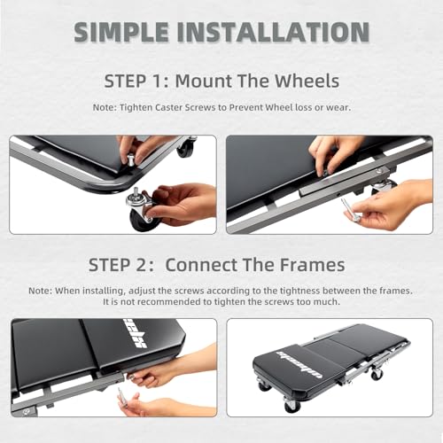 Mechanic Creeper 36 inches 3-in-1 Mode Z Seat 340lbs Capacity, Foldable Garage Adjustable Rolling Folding with 6pcs Wheels Roller, Lay Down Sit Lean Back, Under Car Auto Repair, Grey, Man Gift - color: Gray