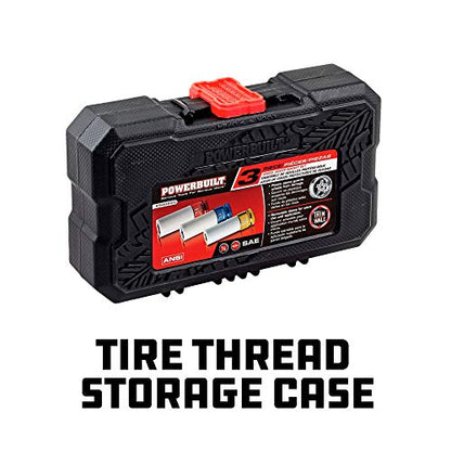 Powerbuilt 3 Piece 1/2 Inch SAE Color Wheel Socket Set, Color Coded Sizes 3/4 Inch,13/16 Inch, 7/8 Inch, 6 Point Socket Nylon Protective Sleeve, Heavy Duty Blow Mold Carry Case, Custom Wheels - 940845 - size: 3/4", 13/16", 7/8"