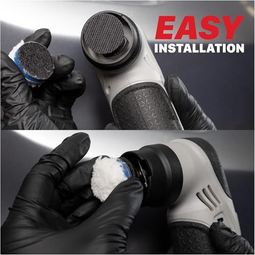 Maxshine M0312 V2 Cordless Mini Polisher – Lightweight DA & Rotary Buffer for Cars, Trucks & Boats, 6-Speed Portable Detailing Tool for Scratch Repair, Headlight Restoration, Swirl Removal & Waxing