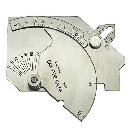 RIVERWELD Bridge Cam Gauge Welding Inspection Depth of Undercut | Checks Pitting Fillet Weld Throat Size and Length Angle of Preparation Misalignment - style: Outside misalignment