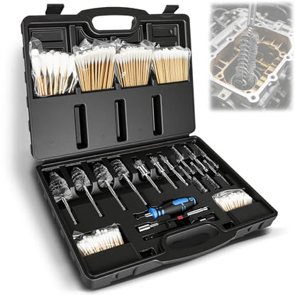Professional Diesel Injector Seat Cleaning Kit 8090S, Premium Stainless Steel Helix Brushes, Replacement Tool kit for Diesel Injector Seat (17 Pcs)
