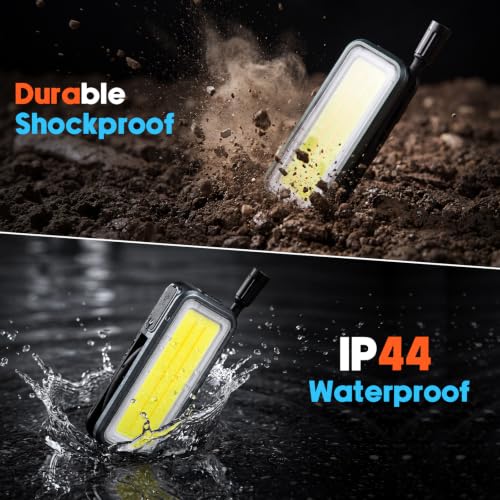 1-Pack LED Rechargeable Work Light with Flexible Gooseneck Light, 750LM Portable Magnetic Light with Stepless Dimming & 6 Lighting Modes, Magnet, Hook & Clip for Car Repair, Camping, Emergency