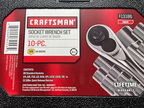 CRAFTSMAN 10-Piece 3/8 in. Drive Socket Wrench Set
