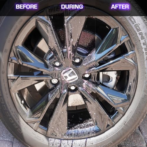 Jescar ReactShine Wheel Cleaner & Iron Remover – 22oz – Removes baked-in brake dust, road grime, and contaminants, Fast Acting, Safe for Paint, Alloy Wheels, Most Finishes