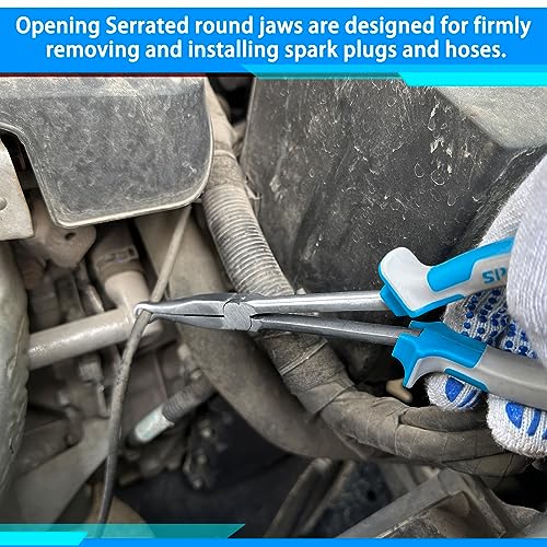 SPEEDWOX Long Reach Ring Nose Pliers - 11 Inch Spark Plug Removal Tool for Hose and Wire Separation - style: 283mm