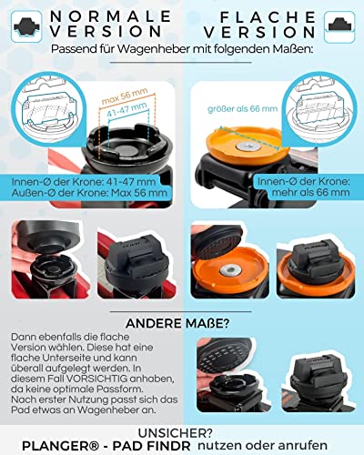 PLANGER® - Daimnd Pad - Rubber Jack Pad for Mercedes Benz (Special CAR Brands from Germany) Trolley Jack, Vehicle Lift and Axle Stand - Protects Your Car, SUV