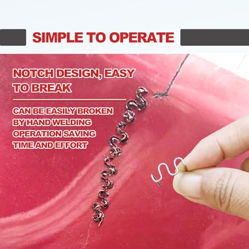 1200 Plastic Welder Staples - 6 Types Hot and Wave Staples for Car Bumper Repair, Architectural Modeling, and Plastic Craft Welding Supplies