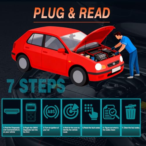 Nilight MS309pro Classic Universal OBD2 Scanner - Upgraded 2.4" Screen Car Engine Fault Code Reader - Reliable CAN Diagnostic Scan Tool to Read and Clear Error Codes Fast, All Vehicles After 1996 - color: E