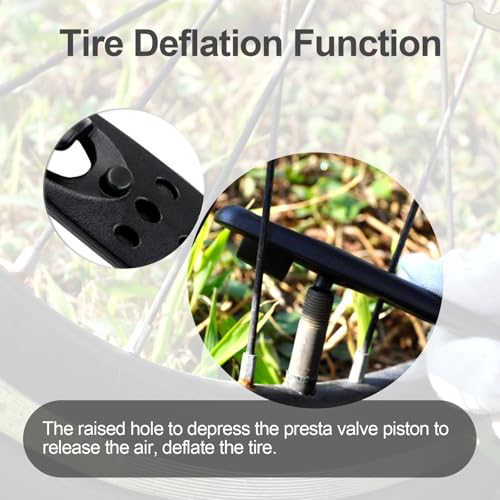 Prutomr Ultra Strong Bicycle Tyre Levers, 2 Sets Compact Bike Tire Repair Kit, Sturdy Plastic Bike Tire Spoons Set, Reliable Cycling Changing Tools, Quick Repair Pry Bar Lever Kits, Red, Black