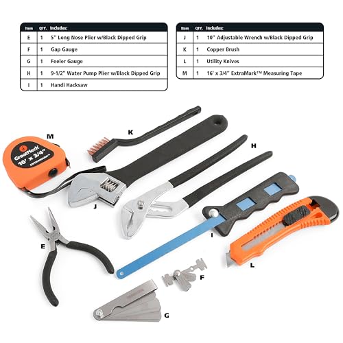 Great Neck 125-Pc Marine Tool Set with Water-Resistant Boat Tool Box | Chrome Plated Rust Resistant, Drop Forged Steel, Socket Set, Combo Wrenches, Screwdrivers, Pliers, 3/8 Drive Ratchet - style: 125 Piece