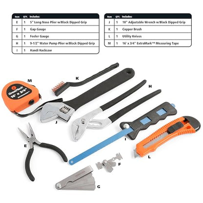 Great Neck 125-Pc Marine Tool Set with Water-Resistant Boat Tool Box | Chrome Plated Rust Resistant, Drop Forged Steel, Socket Set, Combo Wrenches, Screwdrivers, Pliers, 3/8 Drive Ratchet - style: 125 Piece