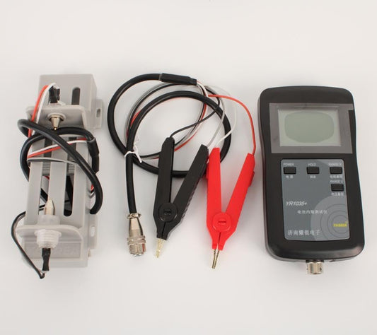 YR1035+ Digital Battery Internal Resistance Tester, LCD Display, Four-Wire Testing System with Probes and Clips (Combination 7) - color: Combination 7