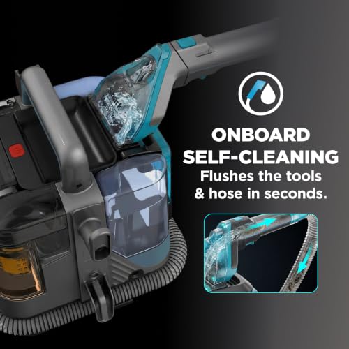 Shark StainStriker HairPro | Portable Carpet, Upholstery & Rug Cleaner | 3 Tools | Self-Cleaning | Perfect for Pets | Ultra-Powerful Stain & Odor Remover | Pet & OXY Solutions | Teal | PX253BRN - style: StainStriker w/ HairPro + 3 Tools