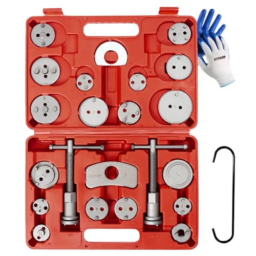 ATPEAM Brake Caliper Compression Tool 24PCS Caliper Compressor Kit Universal Brake Adjusting Tools