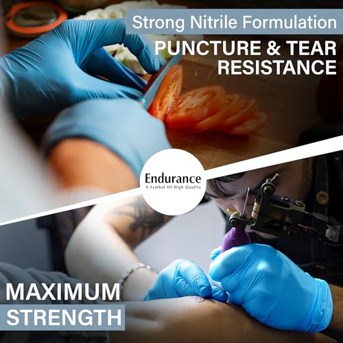 Ensure Blue Nitrile Gloves Medical Powder & Latex Free Chemical Resistant | 11.5 Inch Disposable Medical Exam Nitrile Gloves, Powder & Latex Free, Non Sterile, Chemo-Rated, High Risk, Single Use, 8 Mil - size: Large (Pack of 500)