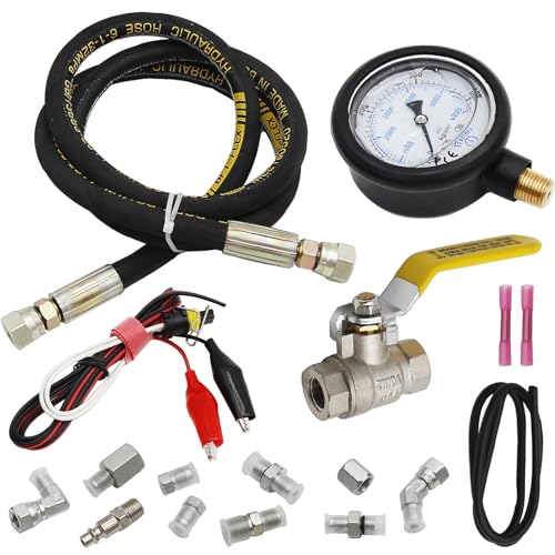 6000PSI Fuel Pressure Test Kit Hpop Test Gauge Kit Fuel Pressure Testers Compatible with Ford 1994-2007 F250 F350 Powerstroke 6.0L & 7.3L Diesel Engines