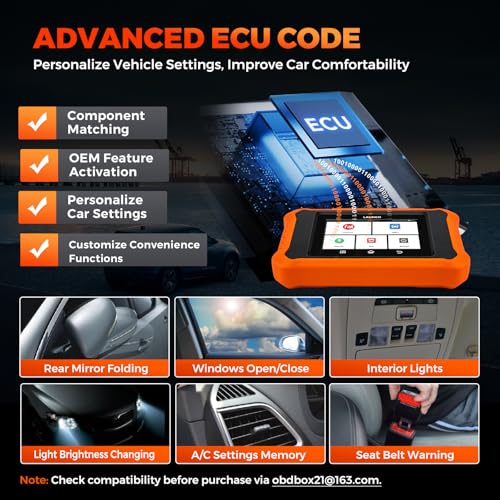 LAUNCH Creader Elite V2.0 for BMW OBD2 Scanner, 2025 Full Systems Bi-Directional Scan Tool, All Reset Services, ECU Code, Battery Registration Tool for BMW Mini RR, Lifetime Free Update, Auto VIN