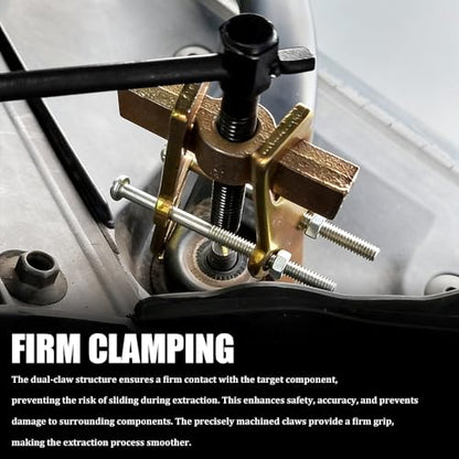 4 Inch 2 Jaw Gear Puller, Two Claw Puller Bearing Removal Tool, Adjustable Carbon Steel Gear Bearing Flywheel Removal, Heavy Duty Automotive Two Grabs Puller for Auto Mechanic Maintenance