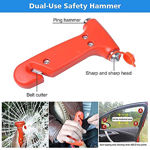 STDY Car Roadside Emergency Kit, Vehicle Truck Safety Road Side Assistance Kits Auto Accessory, with Jumper Cables, Tow Rope, Reflective Triangle, Tire Pressure Gauge, etc - size: Essential Kit