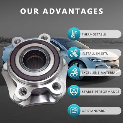 513357 Front Wheel Bearing Hub Assembly for Nissan Rogue Sport Qashqai 2014 2015 2016 2017 2018 2019 2020 2021 2022 2023 (2PCS) - size: 513357
