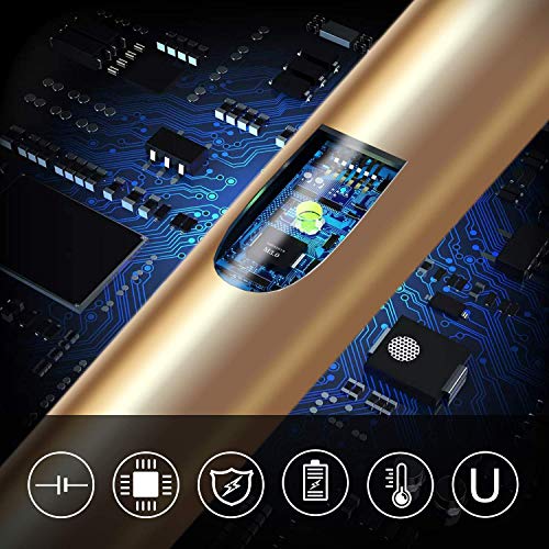 VEHHE Long Lighter, Rechargeable USB Arc Lighter with LED Battery Display Flexible Neck Lighters for Candles Grill Gas Stoves Camping Barbecue - color: Gold